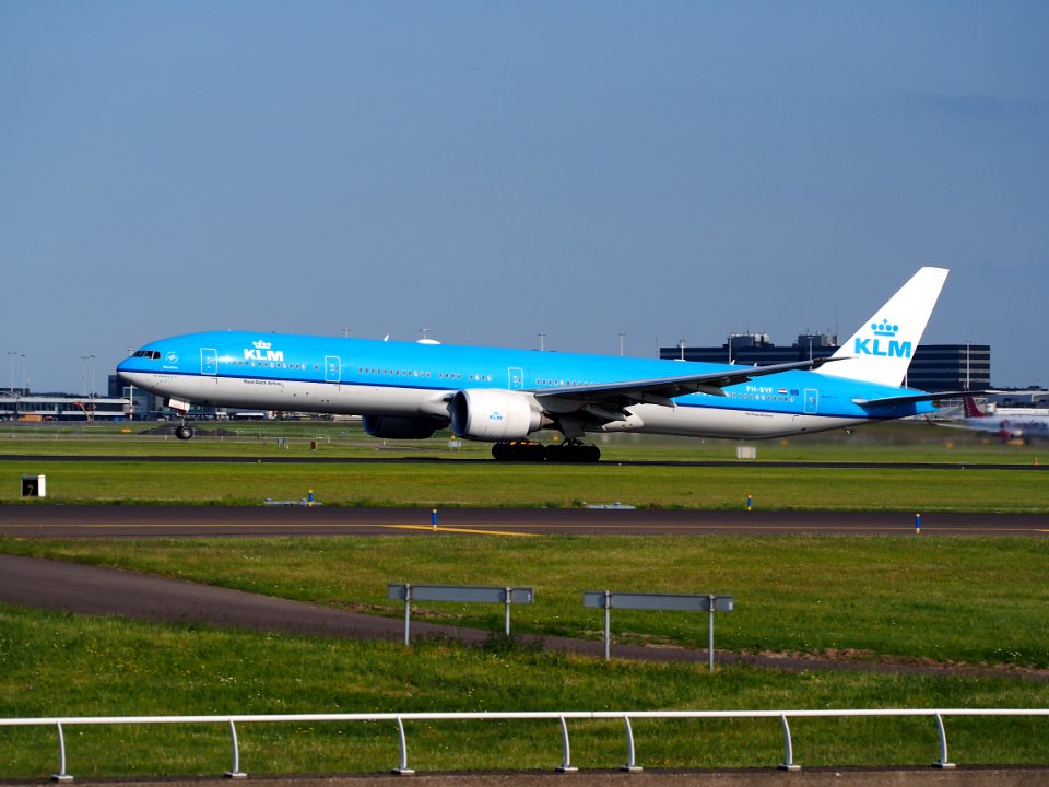 PH-BVF KLM Boeing 777 takeoff from Schiphol (AMS - EHAM), The Netherlands, 18may2014, pic-1