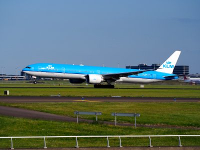 PH-BVF KLM Boeing 777 takeoff from Schiphol (AMS - EHAM), The Netherlands, 18may2014, pic-1 photo