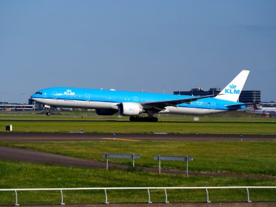 PH-BVF KLM Boeing 777 takeoff from Schiphol (AMS - EHAM), The Netherlands, 18may2014, pic-1