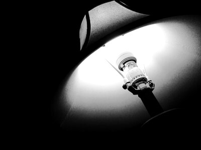 Light illuminate black lamp photo