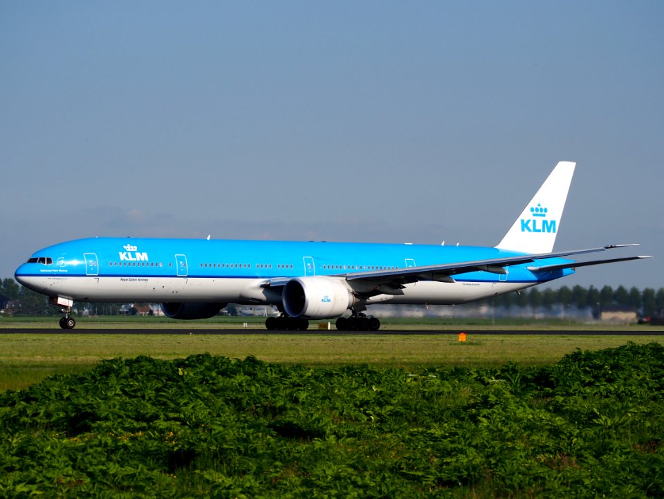 PH-BVG KLM Boeing 777 takeoff from Schiphol (AMS - EHAM), The Netherlands, 17may2014