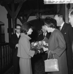Prinses Beatrix in Ridderzaal te Den Haag , opening van het Internationaal Stude, Bestanddeelnr 915-9154