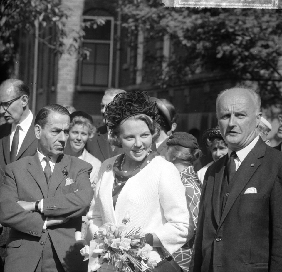 Prinses Beatrix opende tentoonstelling Univisie 1965 t Leiden, Prinses Beatrix, Bestanddeelnr 917-9054