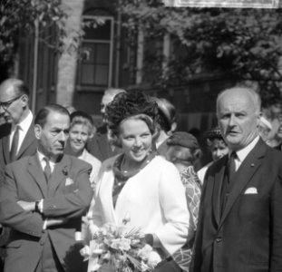 Prinses Beatrix opende tentoonstelling Univisie 1965 t Leiden, Prinses Beatrix, Bestanddeelnr 917-9054