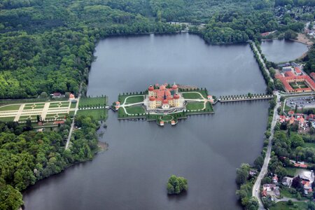 Moritz castle aerial view germany