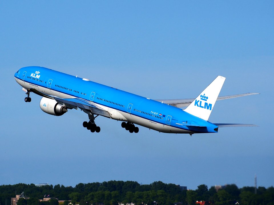 PH-BVF KLM Boeing 777 takeoff from Schiphol (AMS - EHAM), The Netherlands, 18may2014, pic-2