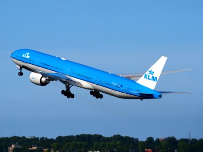 PH-BVF KLM Boeing 777 takeoff from Schiphol (AMS - EHAM), The Netherlands, 18may2014, pic-2 photo