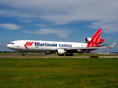 PH-MCU Martinair Cargo McDonnell Douglas MD-11F taxiing at Schiphol (AMS - EHAM), The Netherlands, 18may2014, pic-6