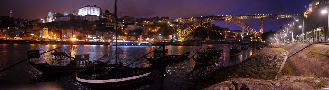 Douro night cityscape