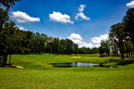 Golfing sand trap sports photo