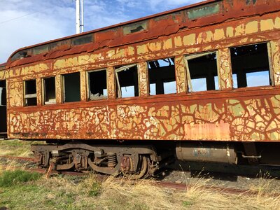 Rust abandoned brown train