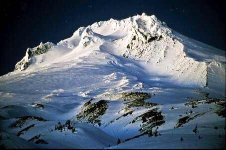 Stratovolcano landscape snow photo