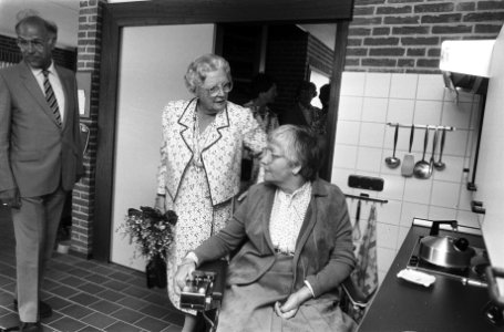 Prinses Juliana in gesprek met een van de genodigden, Bestanddeelnr 932-6243