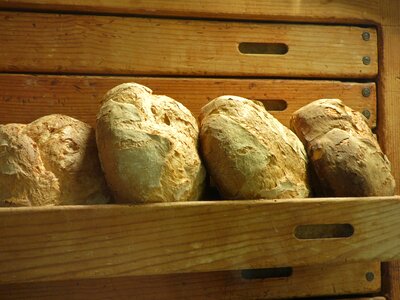 Pa pagès country bread loaves photo
