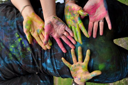 Hands paint creative