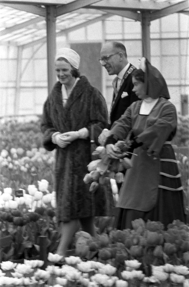 Prinses Irene opent Keukenhof, Prinses Irene tijdens de rondgang, Bestanddeelnr 911-1321