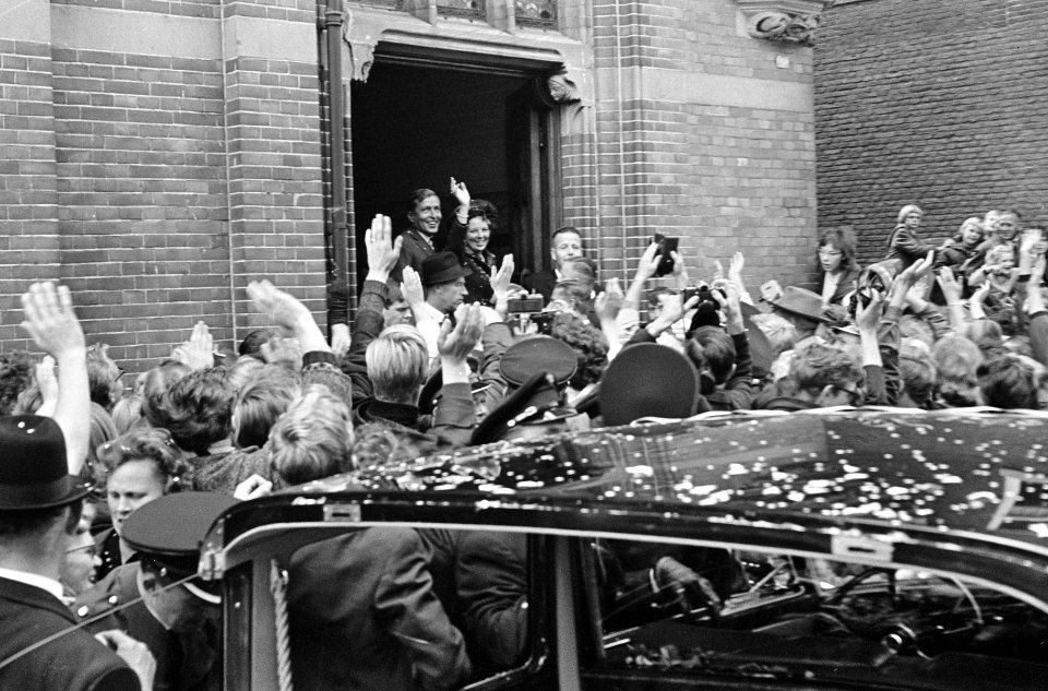 Prinses Beatrix en Claus brachten bezoek aan Zwolle, prinses Beatrix en Claus bi, Bestanddeelnr 918-1612