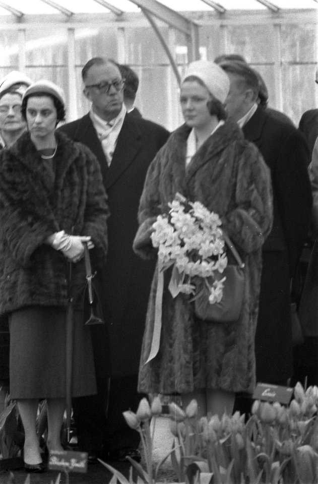 Prinses Irene opent Keukenhof, Prinses Irene tijdens de rondgang, Bestanddeelnr 911-1322