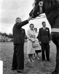 Prinses Beatrix bezoekt Friesland en Groningen, prinses Beatrix bekijkt de hengs, Bestanddeelnr 910-6333