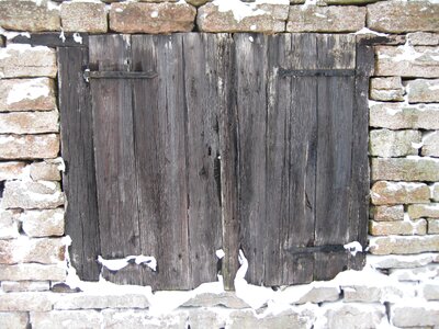 Door port close-up of wooden door photo