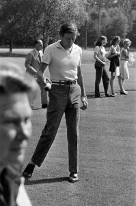 Prins Claus tijdens American Express Pro Am Golftoernooi in Hilversum, Bestanddeelnr 927-3754