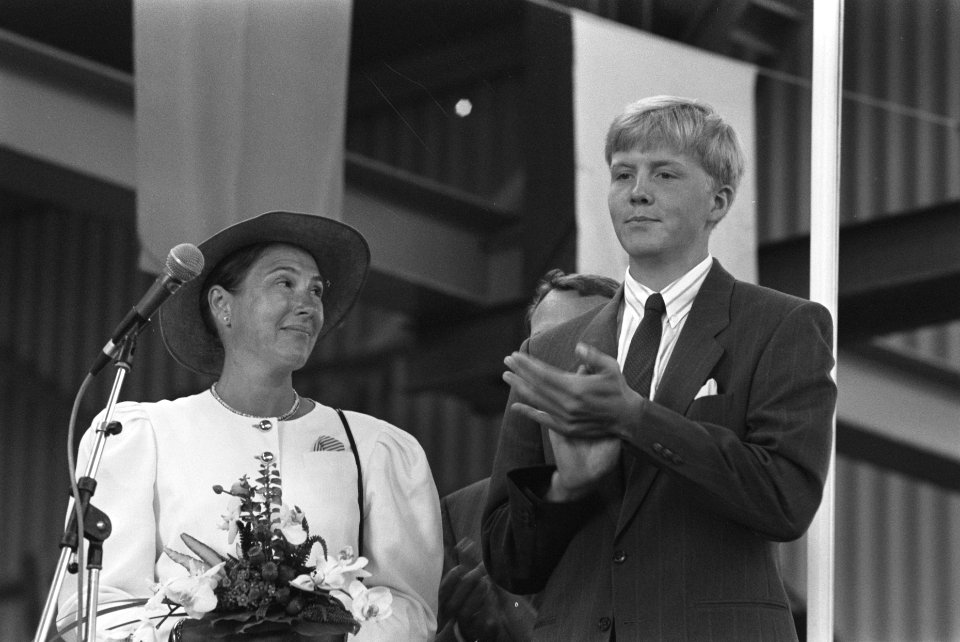 Prins Willem Alexander bij doop en tewaterlating koelschip Prins Willem van Ora, Bestanddeelnr 934-0478