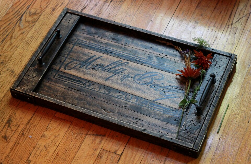 Rustic reclaimed flower