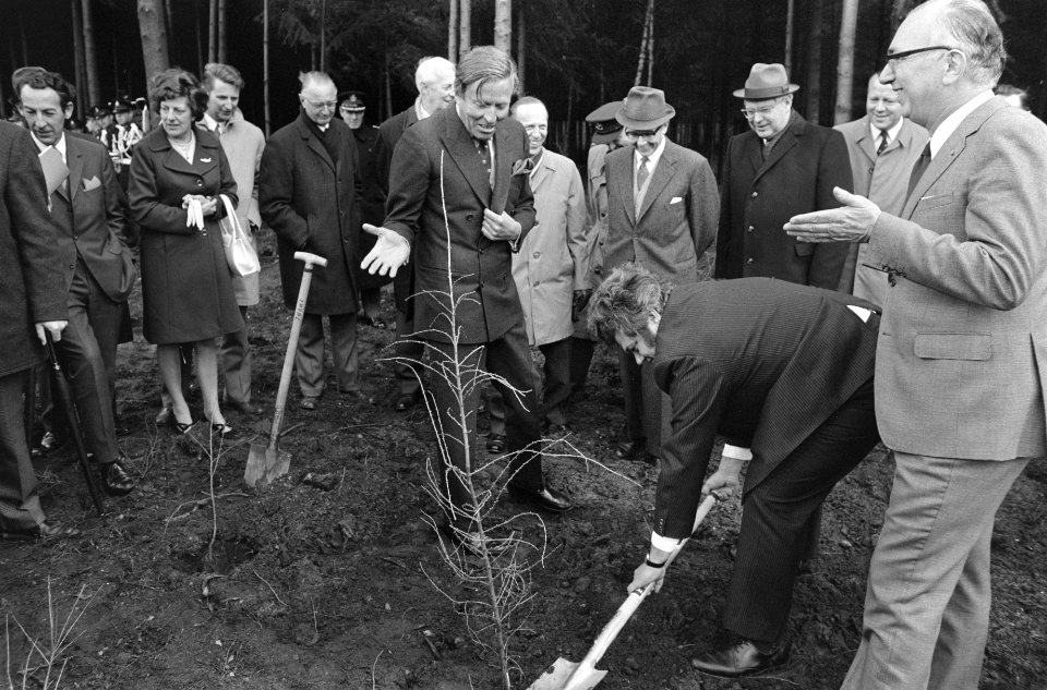 Prins Claus plant miljoenste boom in Berg en Bos te Apeldoorn nr 5 Vonhoff p, Bestanddeelnr 925-4935