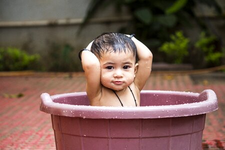 Cute washing cleaning