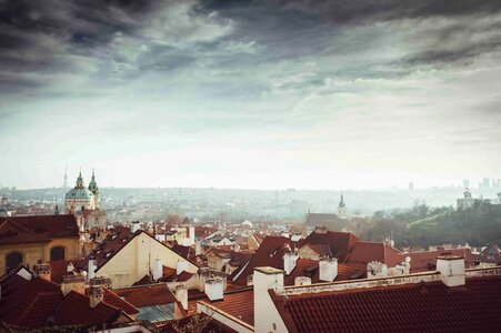 Prague czech republic roofs photo