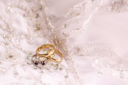 Wedding rings married love photo