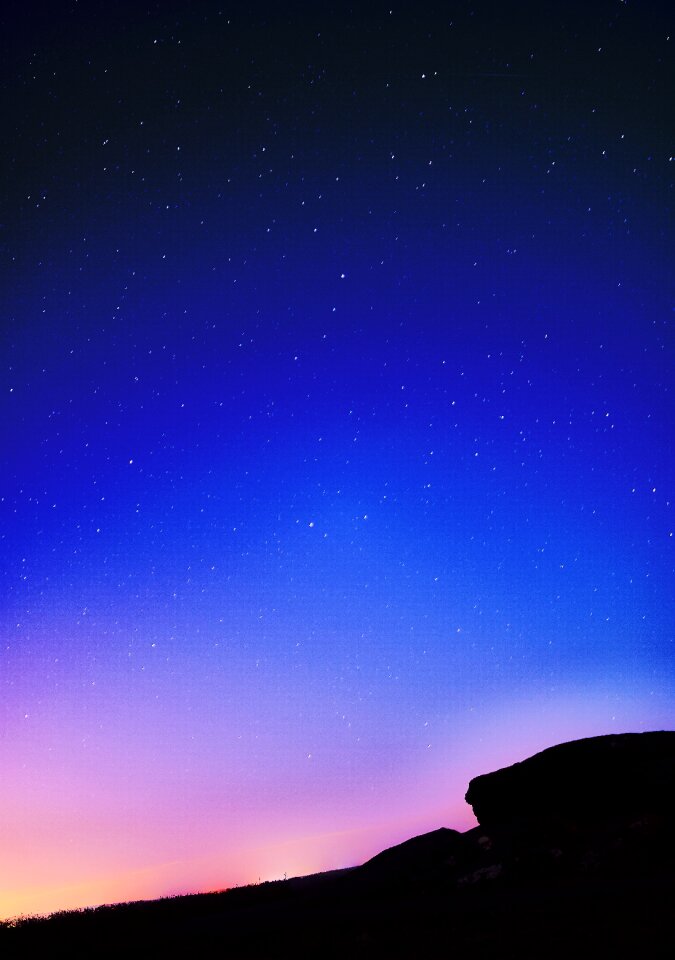 Night landscape nature