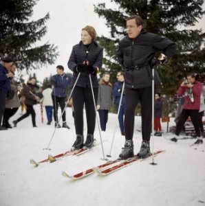 Prinses beatrix en prins claus aan het skien, Bestanddeelnr 254-7717