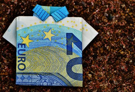 Folded gift money