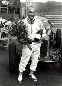 Prins Bira van Siam, winnaar van de eerste Grand Prix 1948, in 1983
