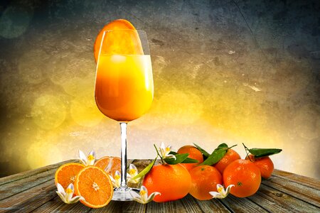 Healthy orange orange juice photo