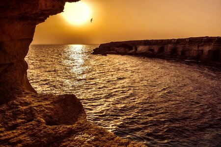 Sun caves nature landscape photo