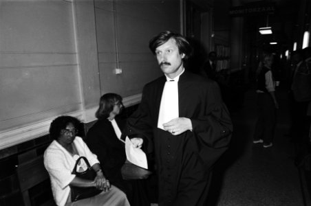 Proces Menten in Rotterdam mr De Liagre Bohl , advocaat van Menten, Bestanddeelnr 930-8855