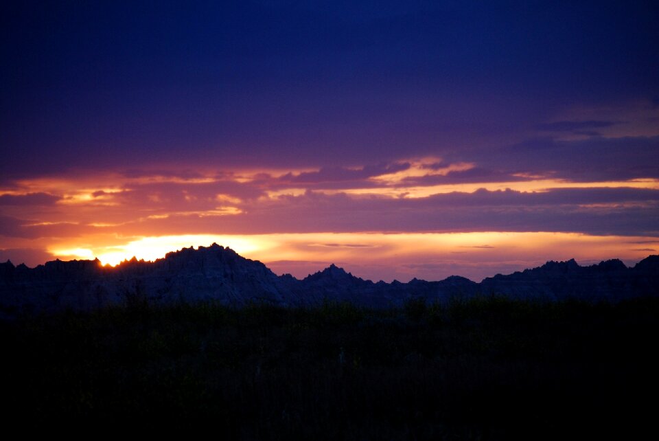 Early silhouettes clouds photo