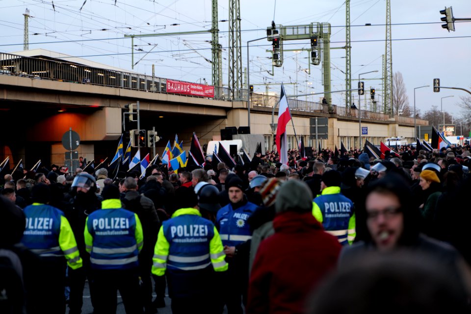 Pro fascist protest Dresden 2020-02-15 46