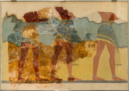 Procession fresco heraklion museum Greece