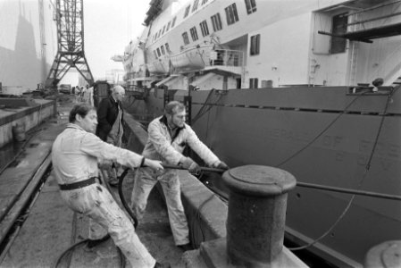 Problemen rond Wilton Fijenoord Rotterdam werkzaamheden op de werf, Bestanddeelnr 932-8927