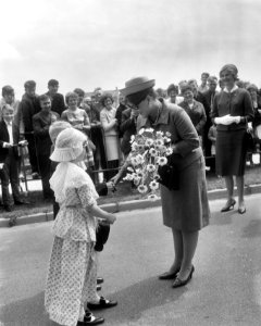 Prinses Margriet te Metslawier (Friesland), Prinses Margriet tijdens rondgang, Bestanddeelnr 917-8929
