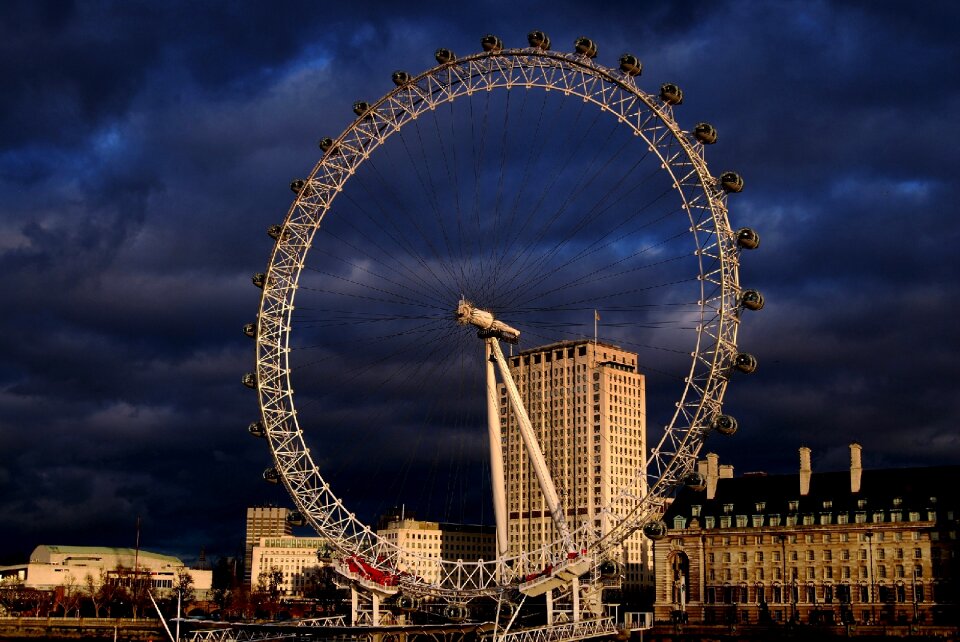 Clouds landmark ferris wheel
