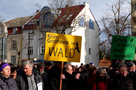 Protest against Tesla factory Erkner 2020-02-22 05