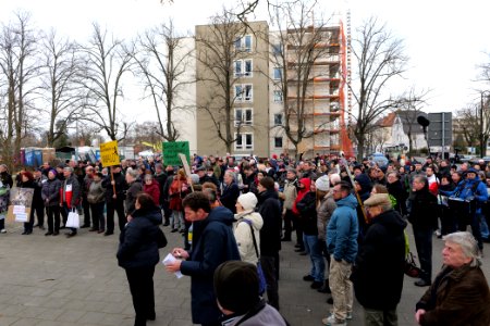 Protest against Tesla factory Erkner 2020-02-22 12