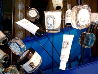 Products on display at Diptyque