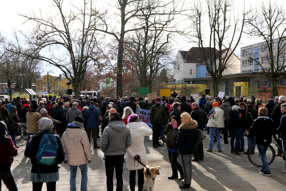 Protest against Tesla factory Erkner 2020-02-22 02