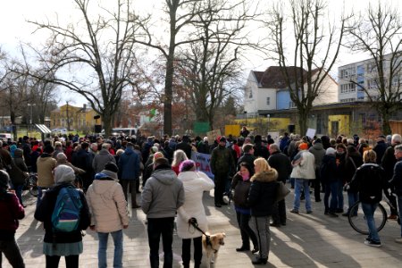 Protest against Tesla factory Erkner 2020-02-22 02