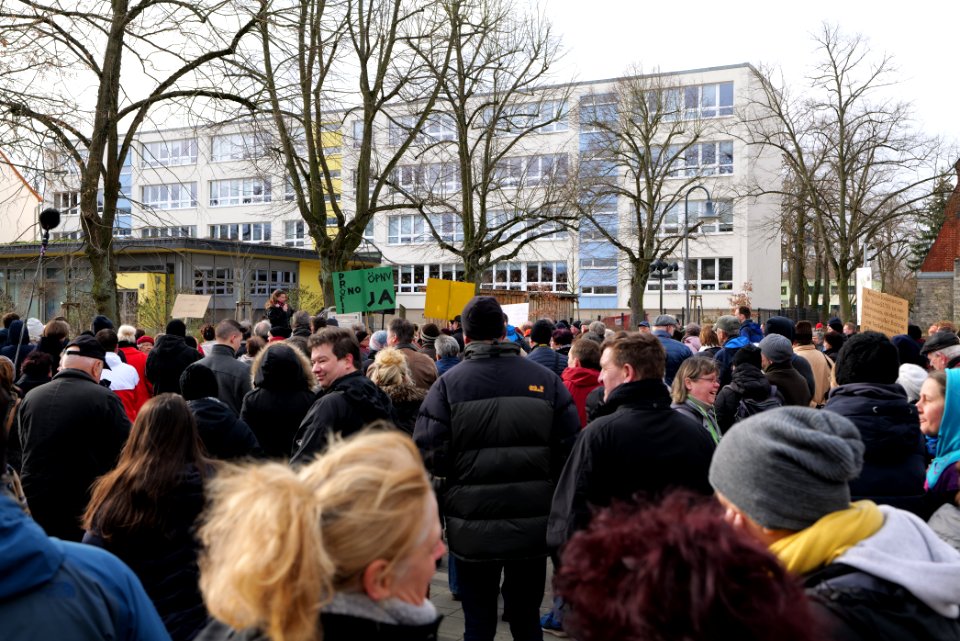 Protest against Tesla factory Erkner 2020-02-22 09
